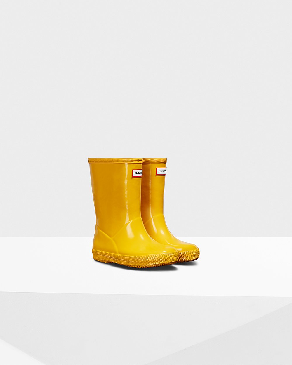 Hunter Niños Original First Classic Gloss - Botas de Lluvia Amarillo - 372-GSCJAN